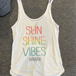 Billabong white sunshine vibes Hawaii tank top